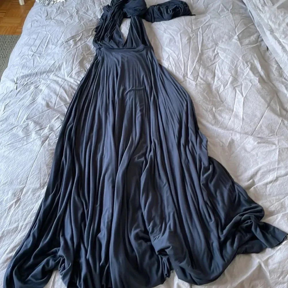 Navy Blue Infinity Multi Way Dress - Picture 10 of 16
